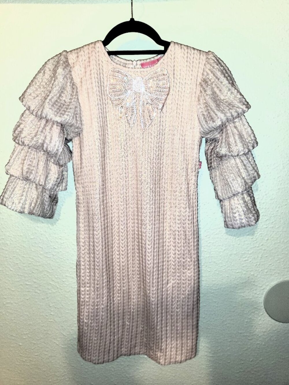 NWOT- Girls Sequins Pink Dress